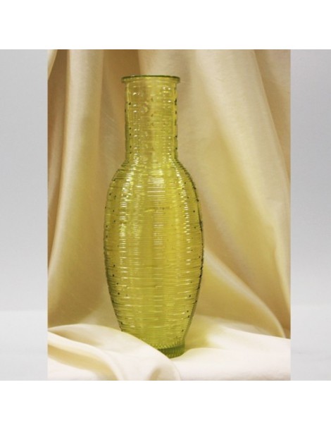 Perdirbto stiklo Butelis "Ilusion" geltonas 28 cm, 1 l