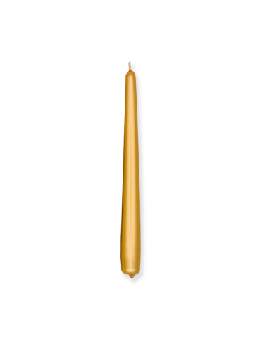 "Cereria Molla" kūginė žvakė auksinė 2,1 x 25 cm