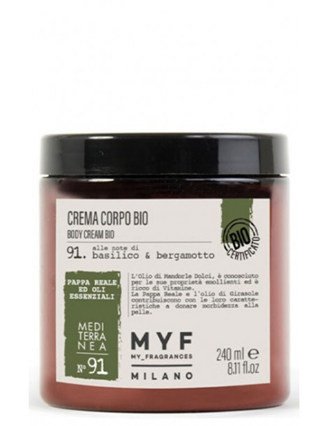MYF kūno kremas "Basilico & bergamotto" 240 ml