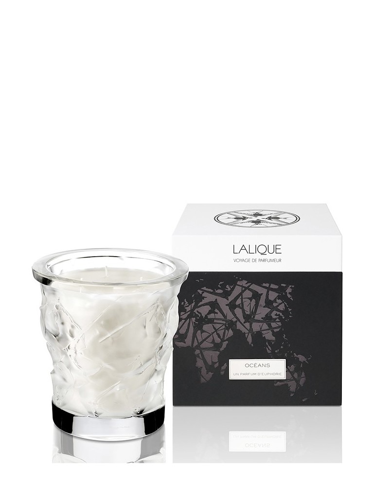 LALIQUE žvakė krištolo vazoje „Ocean“ 750 g