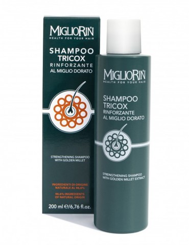 MIGLIORIN plaukus stiprinantis šampūnas „TRICOX“ 200 ml.