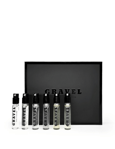 GRAVEL atradimų rinkinys| 6 nišiniai kvapai viename rinkinyje