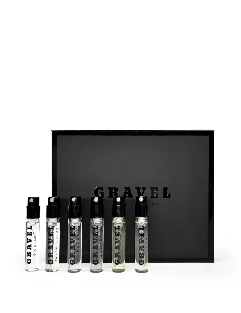 GRAVEL atradimų rinkinys| 6 nišiniai kvapai viename rinkinyje